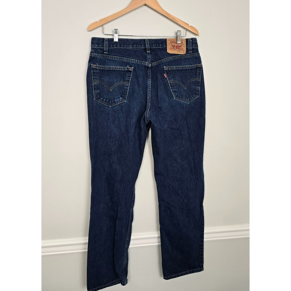 Vtg 2002 Levis Mens Straight Leg Denim Jeans Sz 36x32 Blue Heritage Classic Y2K - Picture 4 of 9